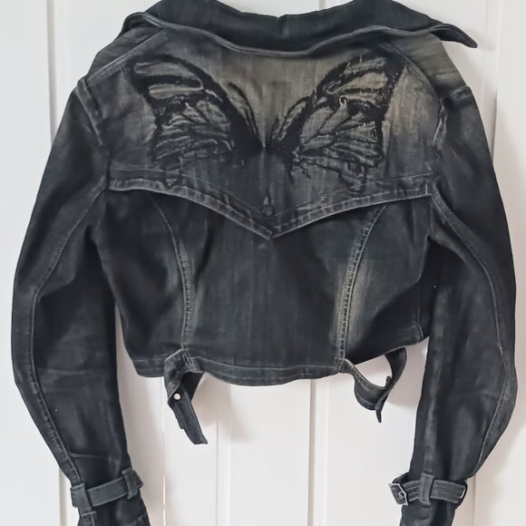 Hel's | Jackets & Coats | Vintage Hels Dark Blue Denim Jean Jacket ...